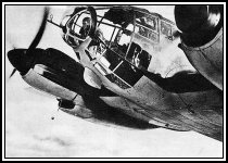 Classic view of the perspex bubble nose of a Heinkel HeIII
