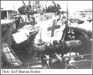 Wreckage of German aircraft on the Highlander